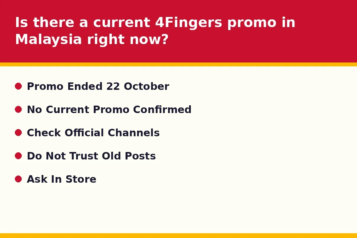 Is there a current 4Fingers promo in Malaysia right now?