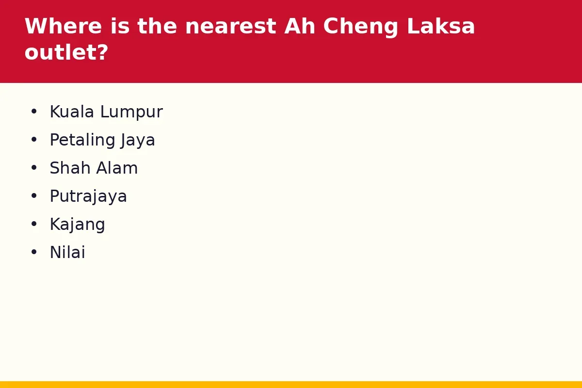 Where is the nearest Ah Cheng Laksa outlet?