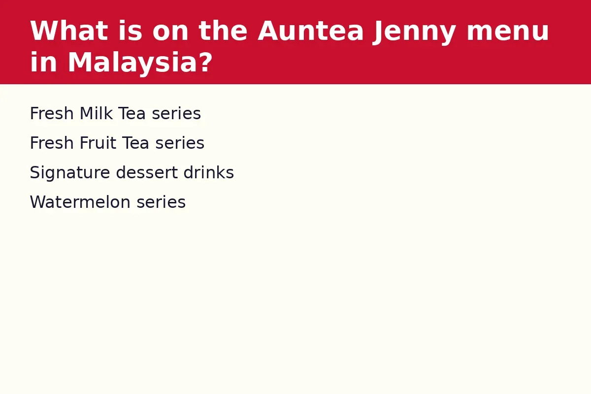 What is on the Auntea Jenny menu in Malaysia?