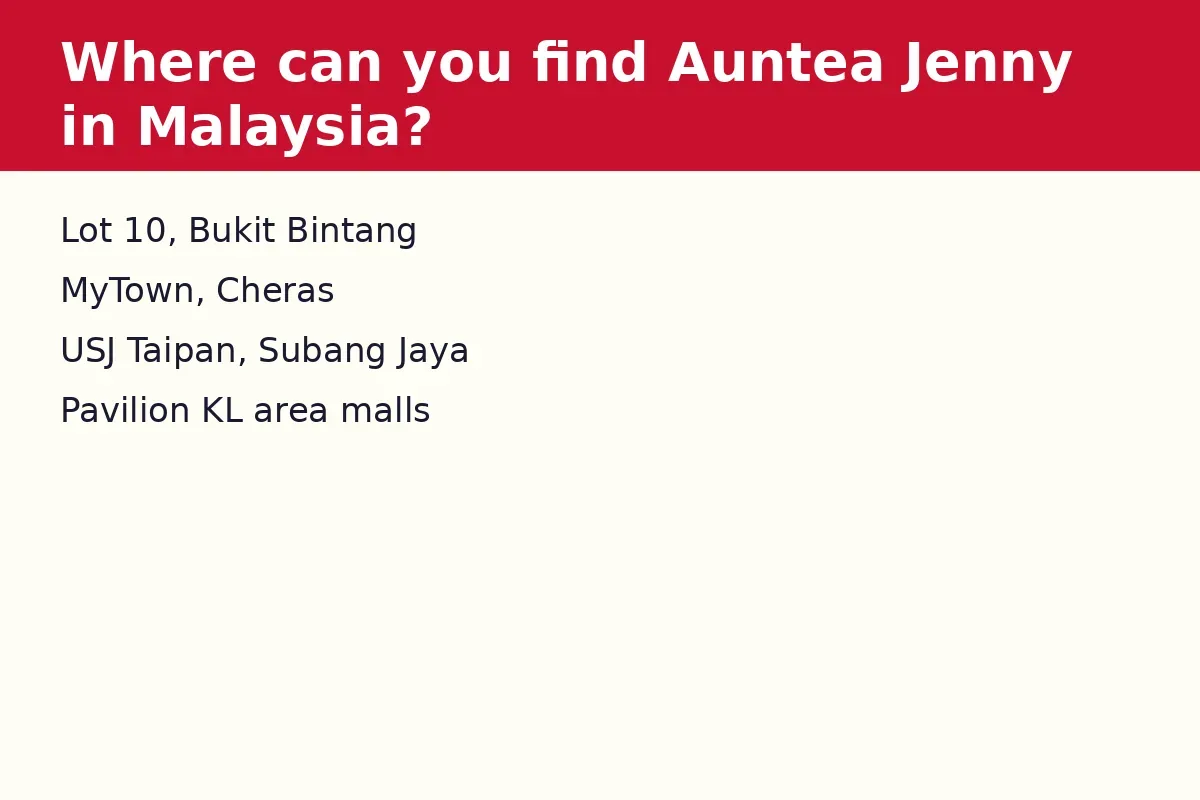 Where can you find Auntea Jenny in Malaysia?