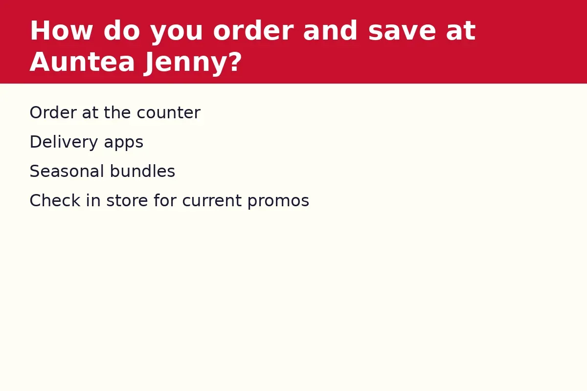 How do you order and save at Auntea Jenny?