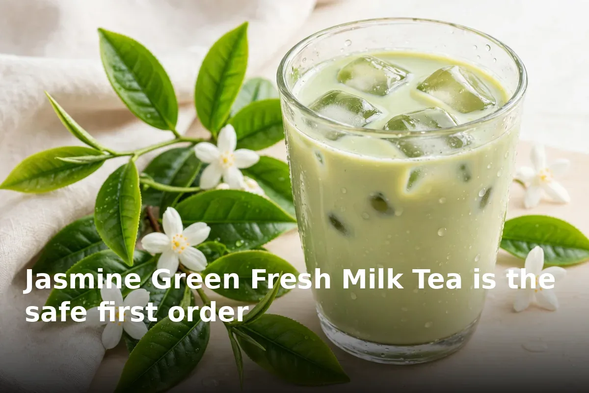Jasmine Green Fresh Milk Tea is the safe first order