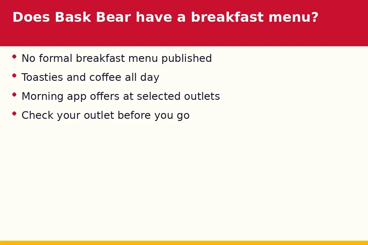 Does Bask Bear have a breakfast menu?
