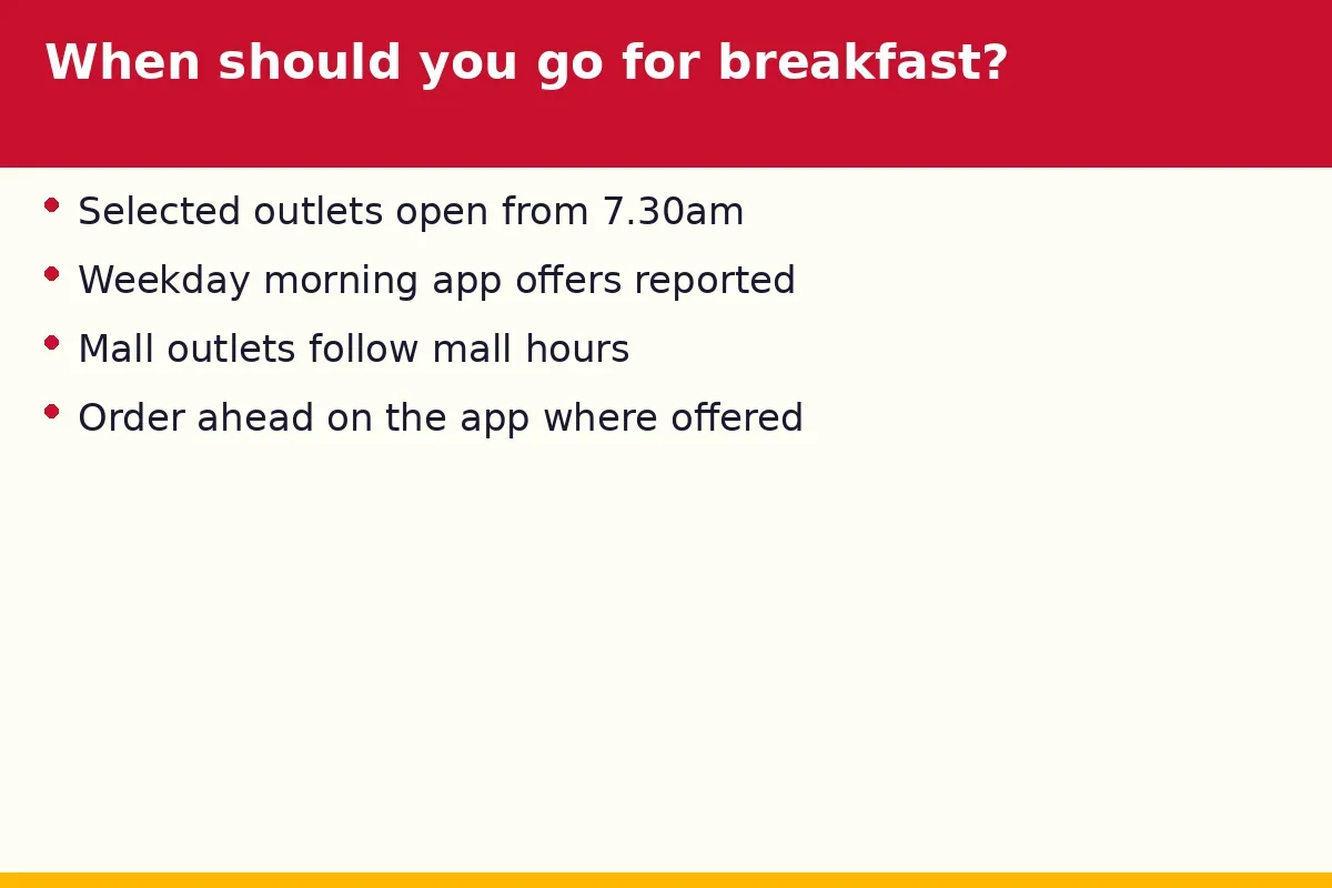 When should you go for breakfast?