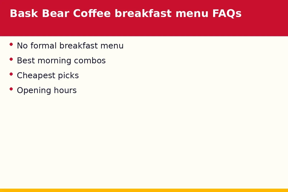 Bask Bear Coffee breakfast menu FAQs