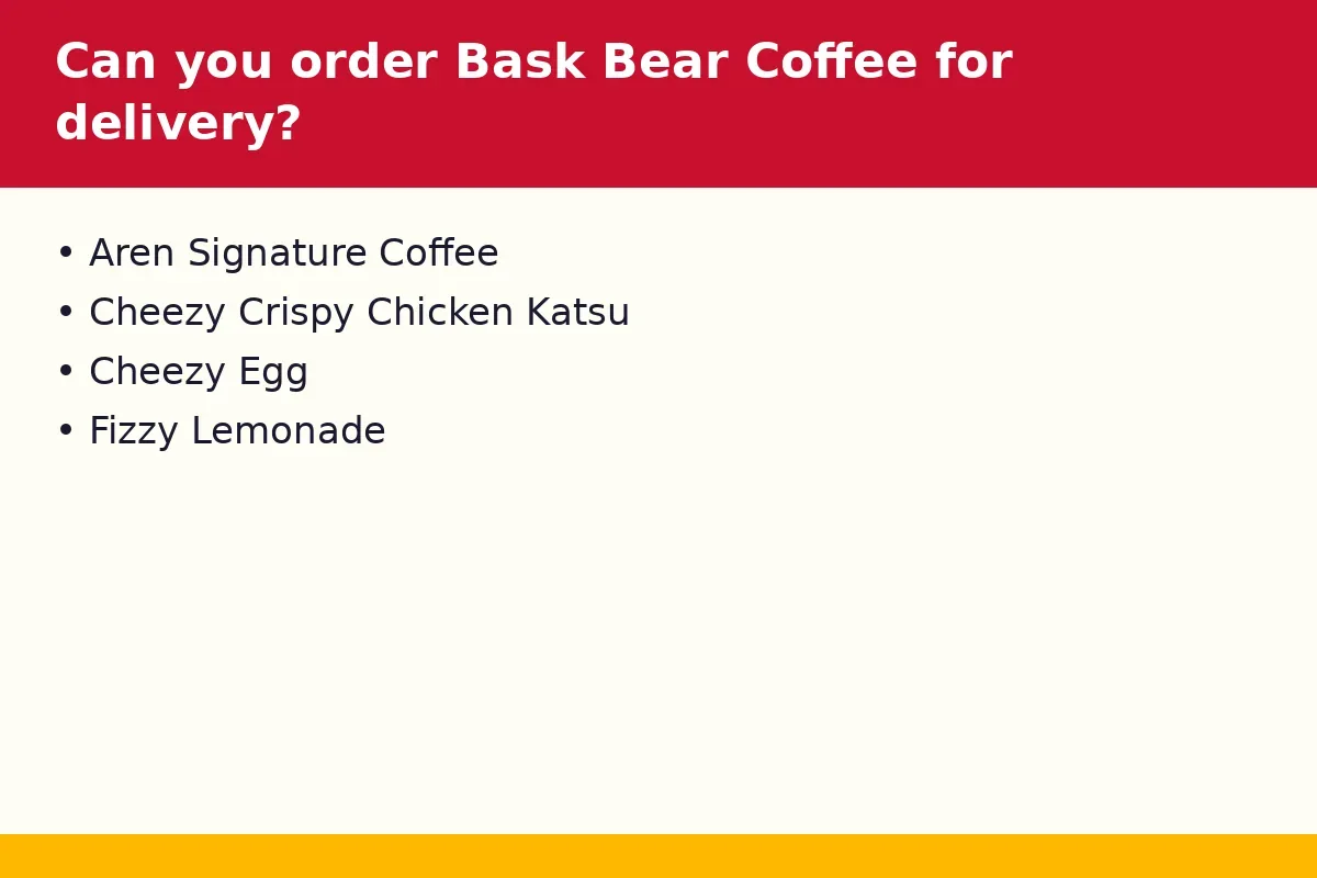 Can you order Bask Bear Coffee for delivery?