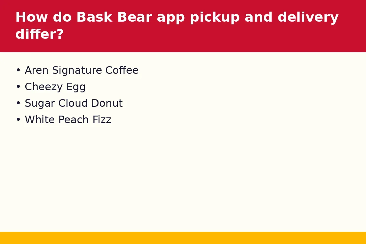 How do Bask Bear app pickup and delivery differ?