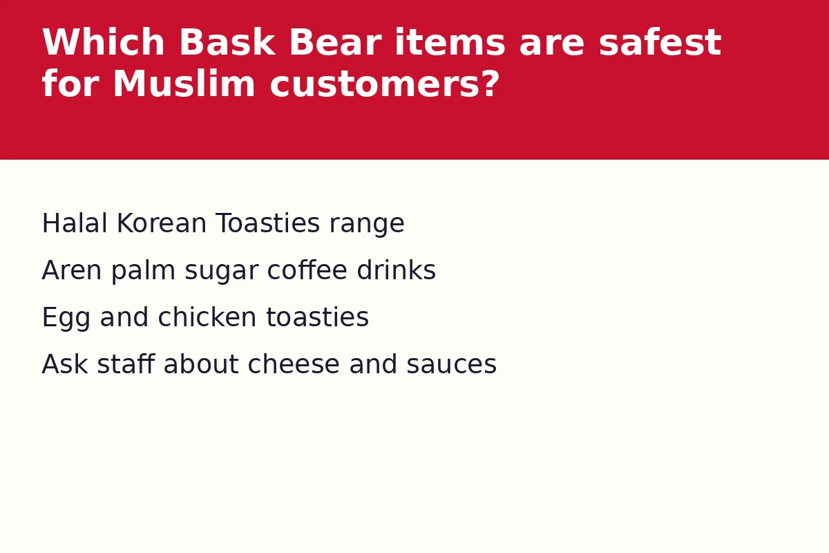 Which Bask Bear items are safest for Muslim customers?