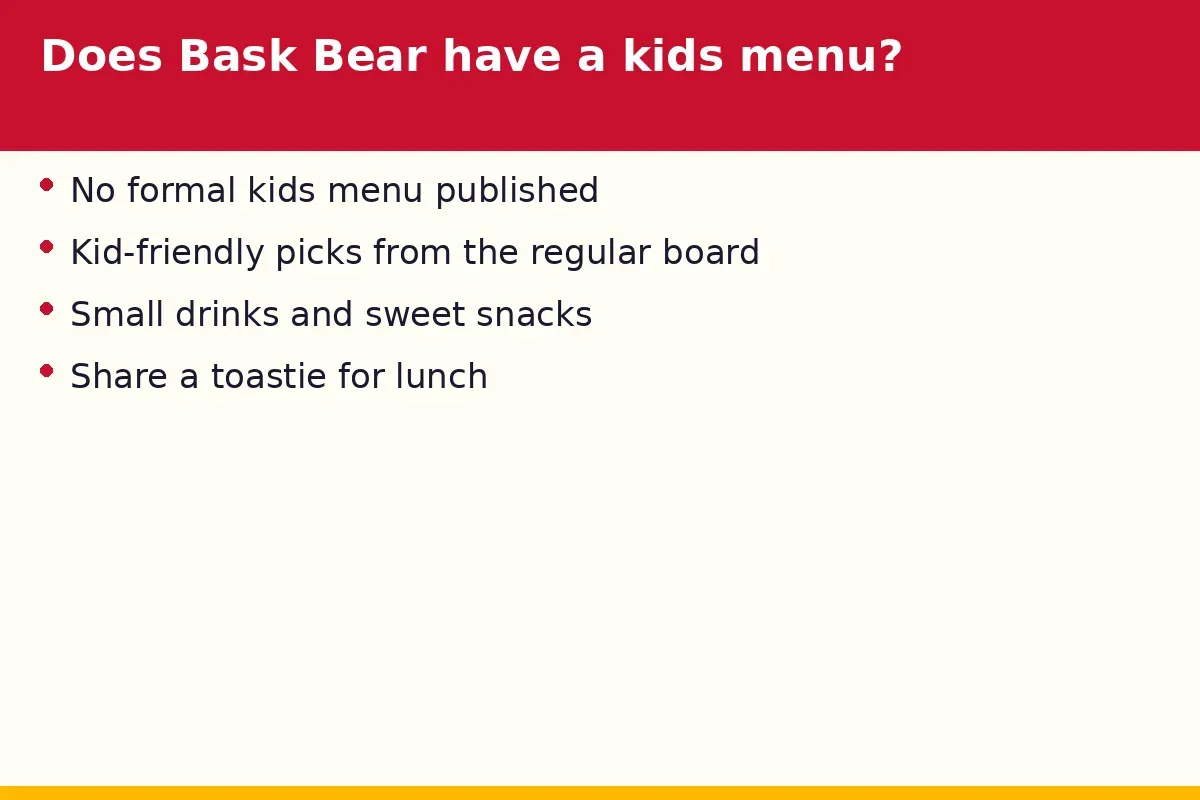Does Bask Bear have a kids menu?