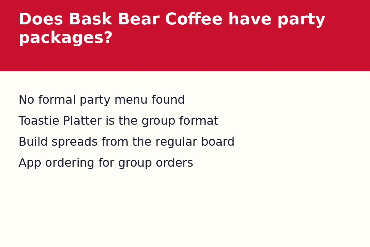 Does Bask Bear Coffee have party packages?