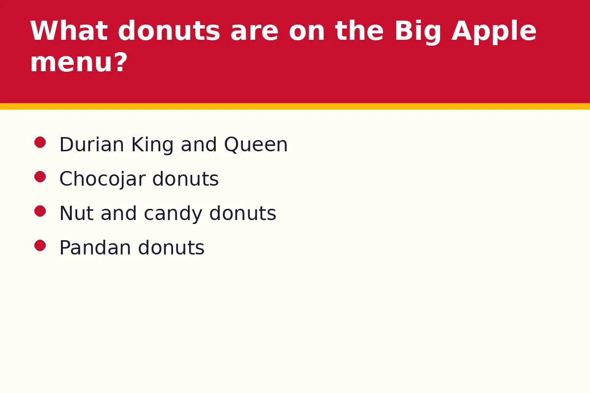 What donuts are on the Big Apple menu?