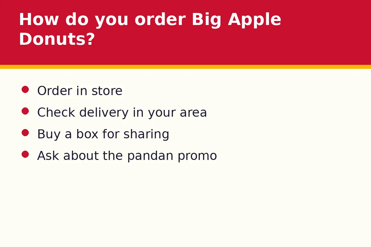 How do you order Big Apple Donuts?