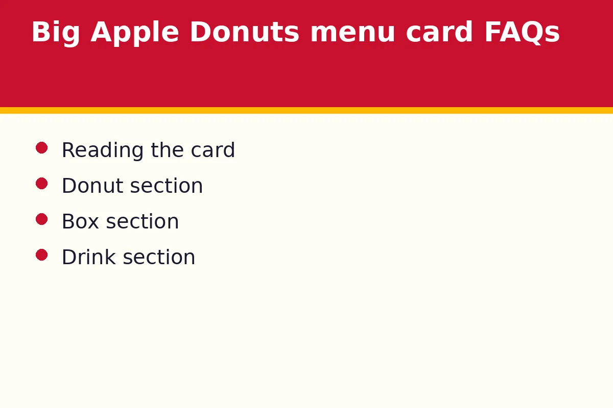 Big Apple Donuts Menu Card FAQs