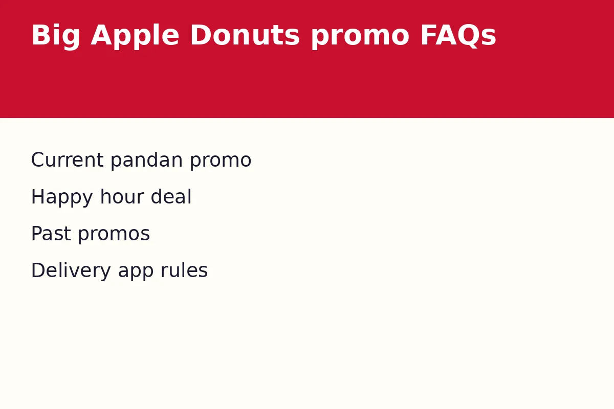 Big Apple Donuts promo FAQs