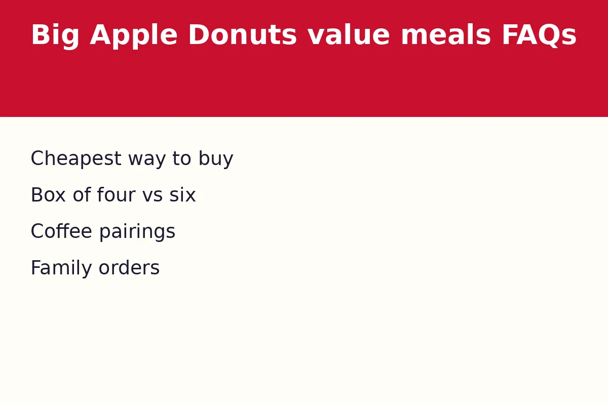 Big Apple Donuts value meals FAQs