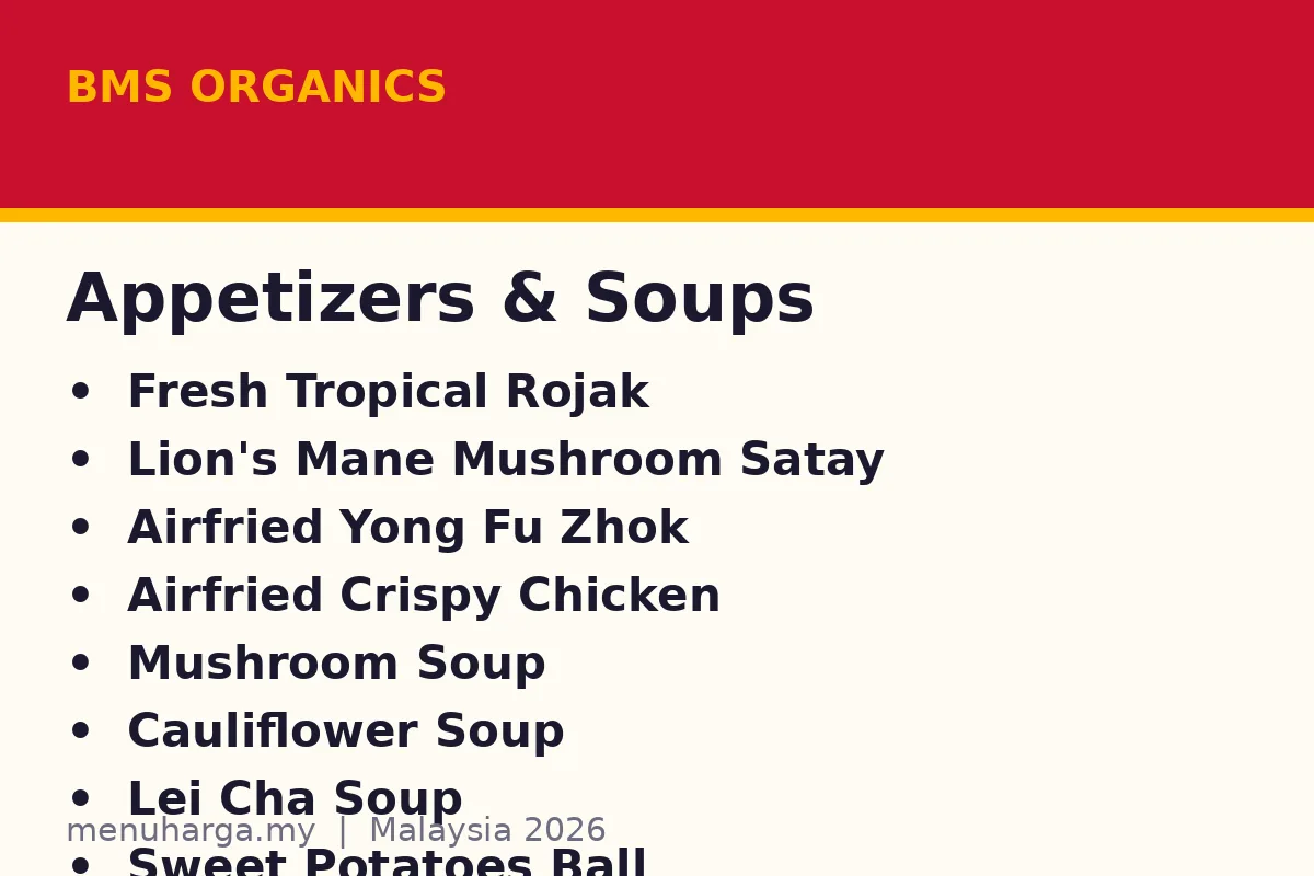 What are the healthiest dishes at BMS Organics?