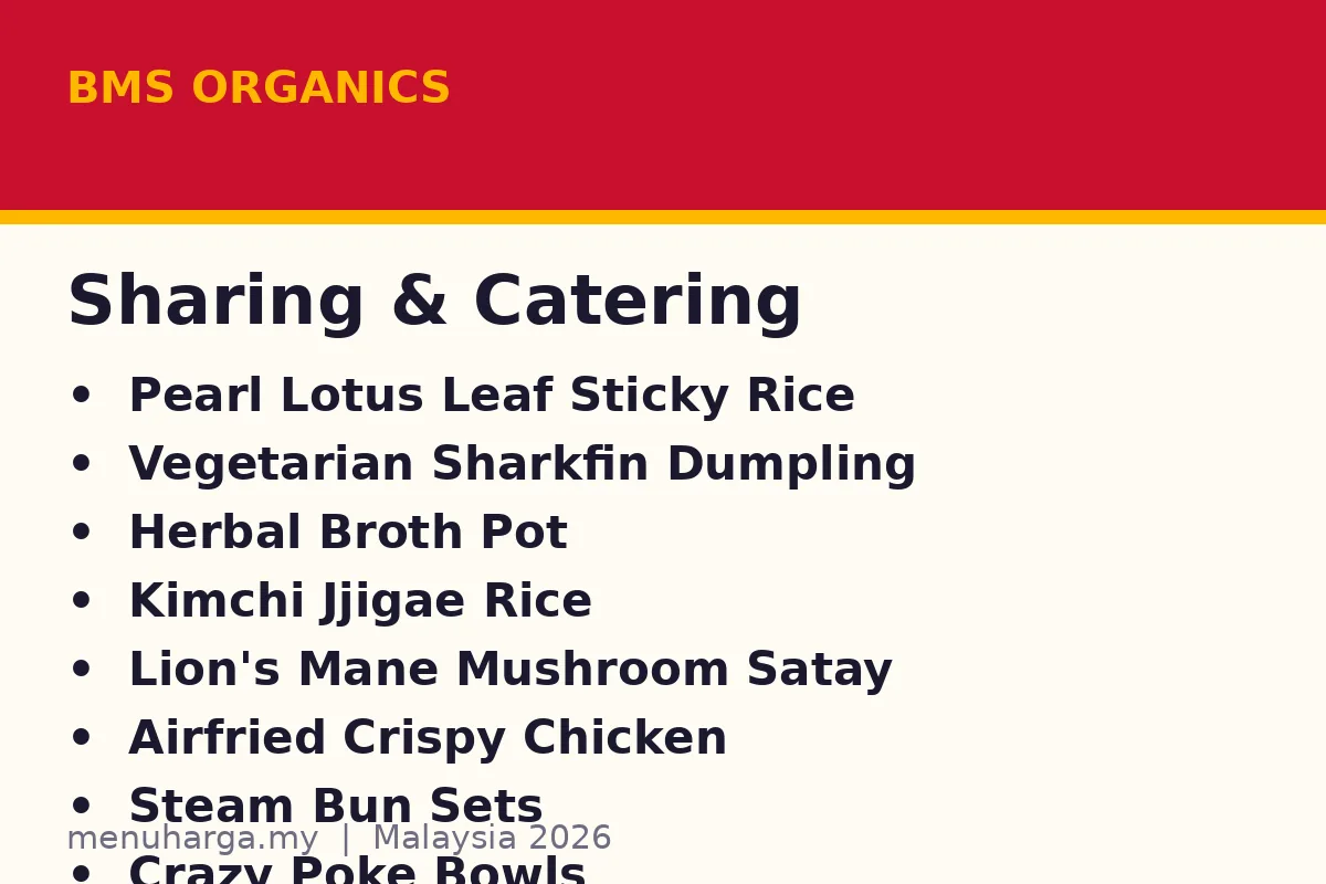 BMS Organics menu card FAQs