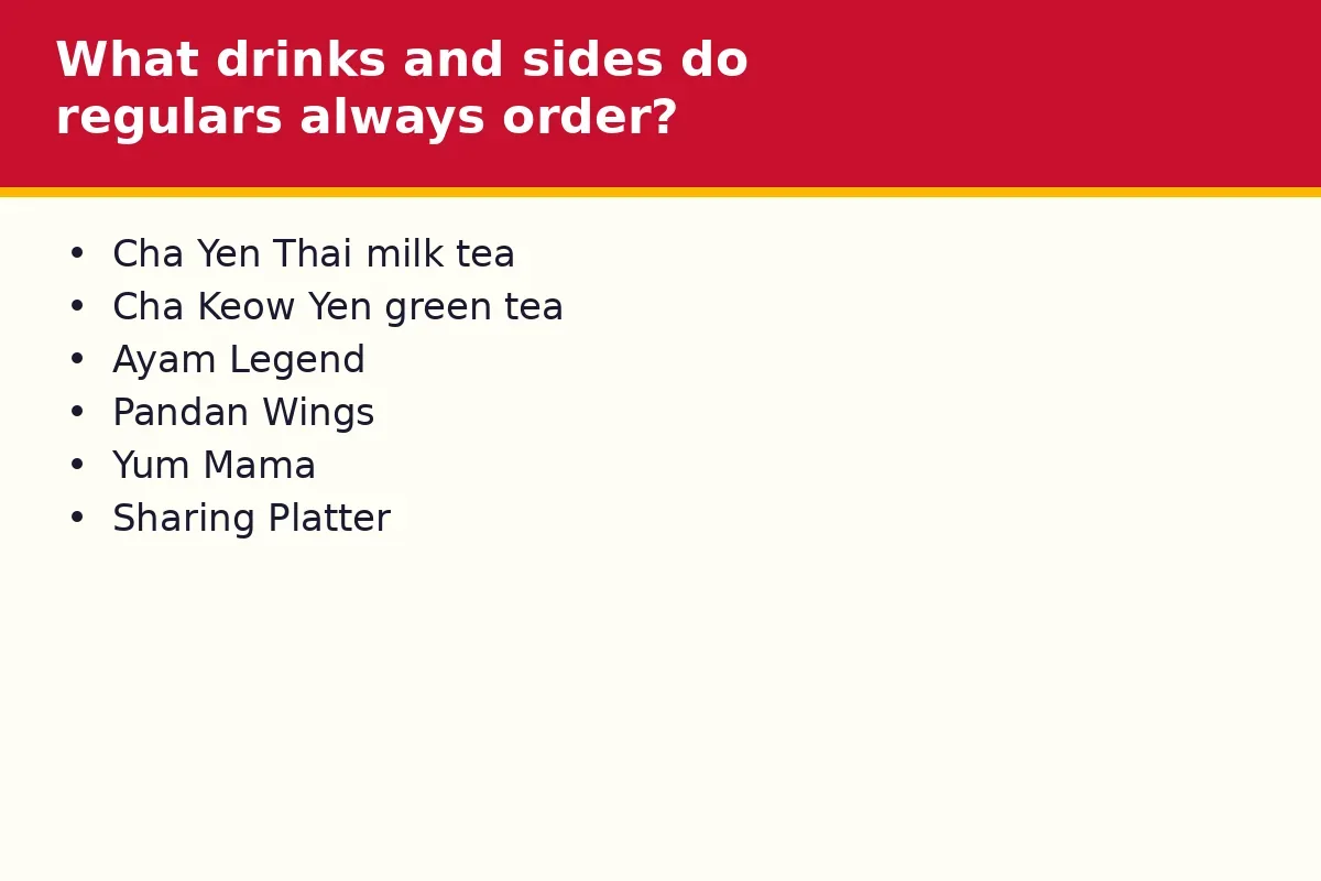 What drinks and sides do regulars always order?