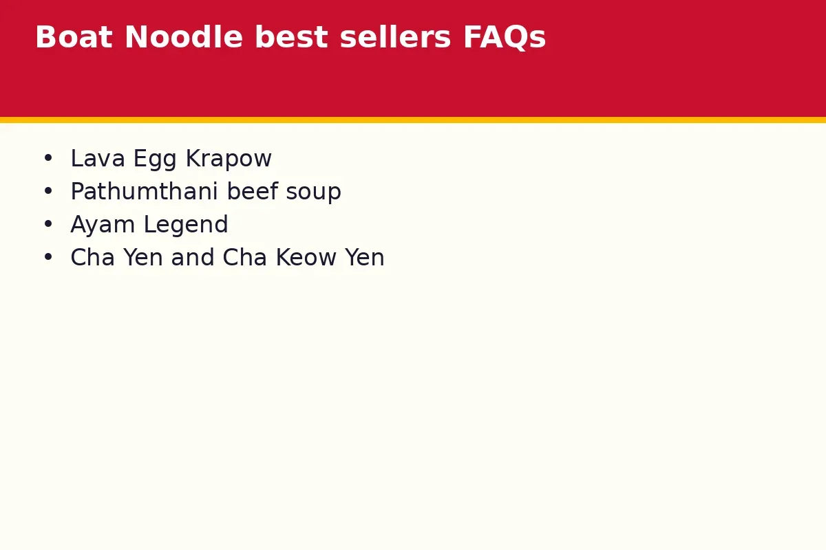 Boat Noodle best sellers FAQs