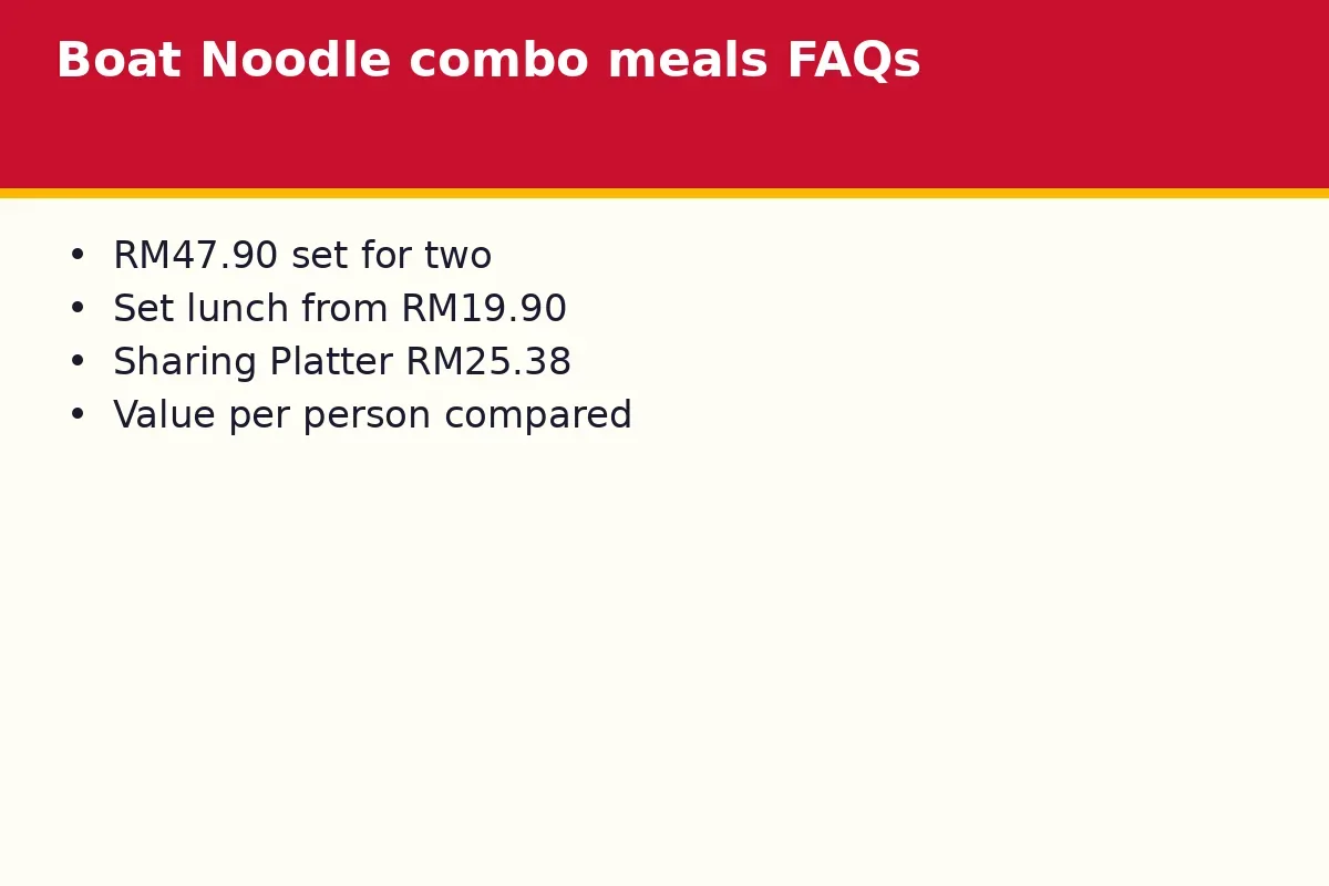 Boat Noodle combo meals FAQs