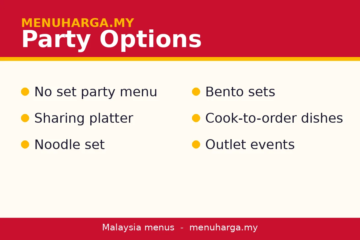 Does Boat Noodle offer party packages?