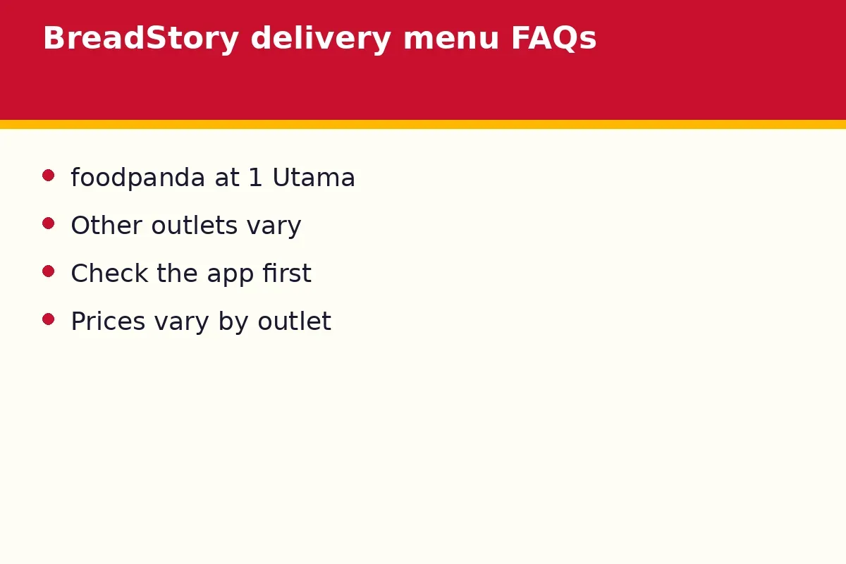 BreadStory delivery menu FAQs