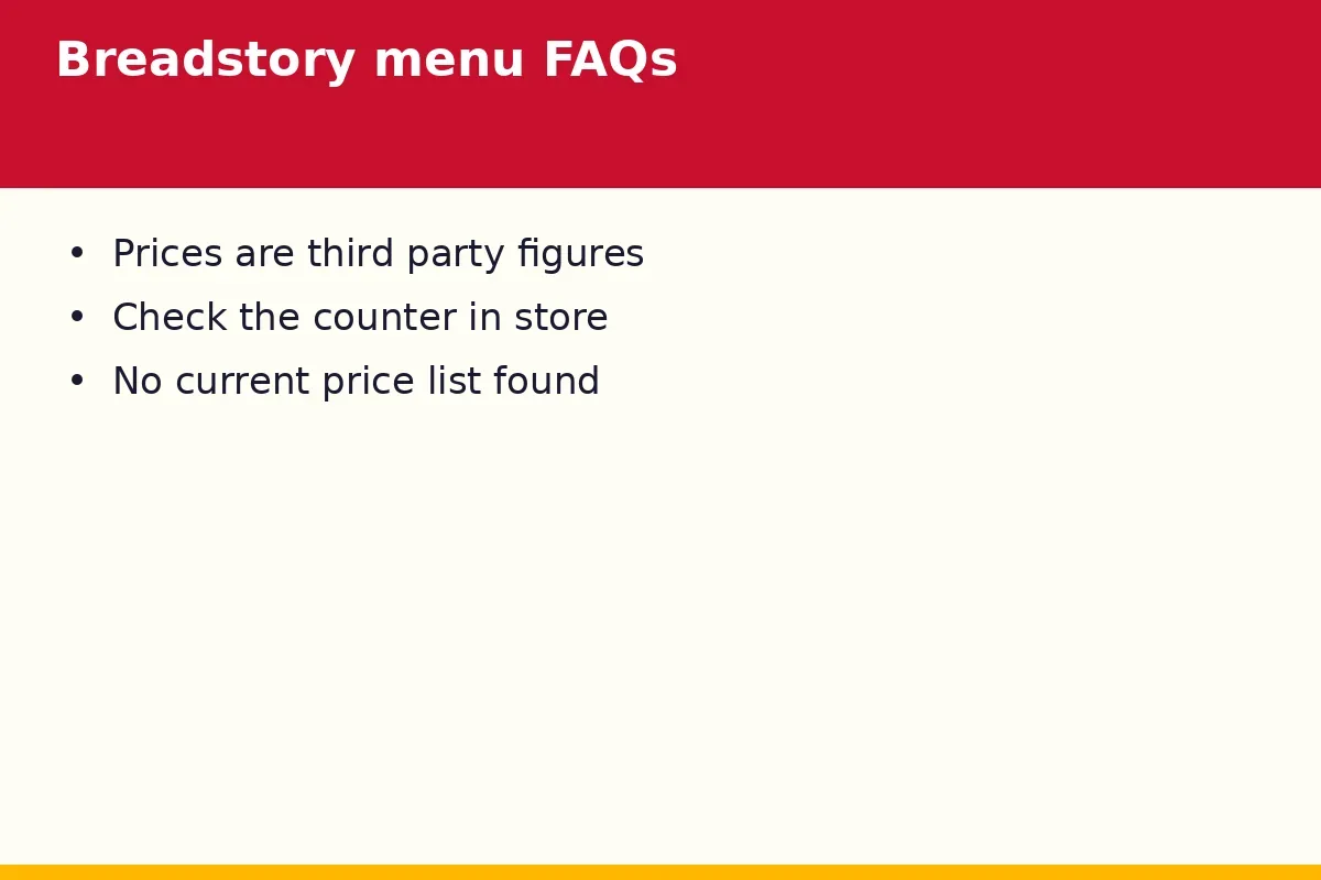 Breadstory menu FAQs