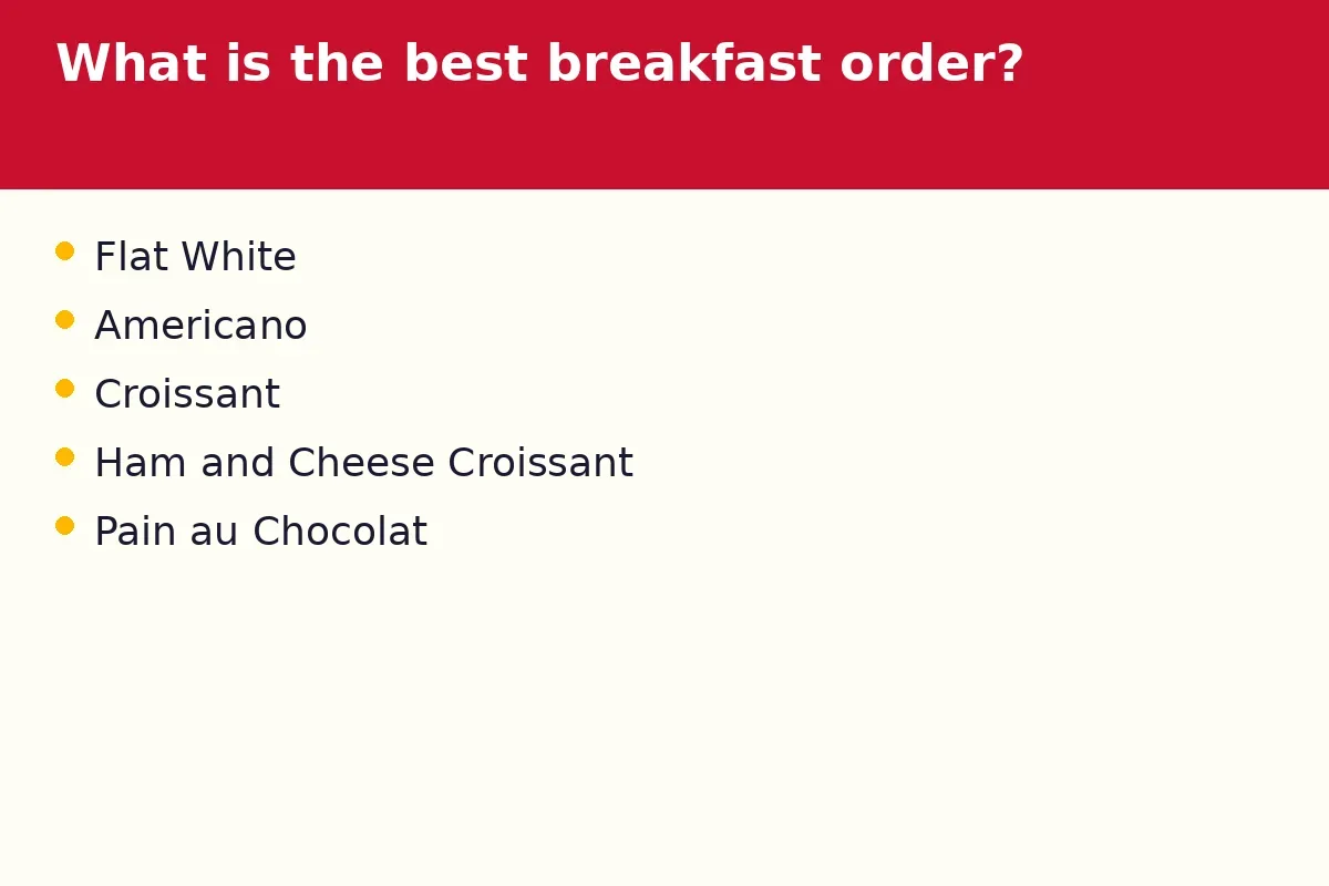 What is the best breakfast order?
