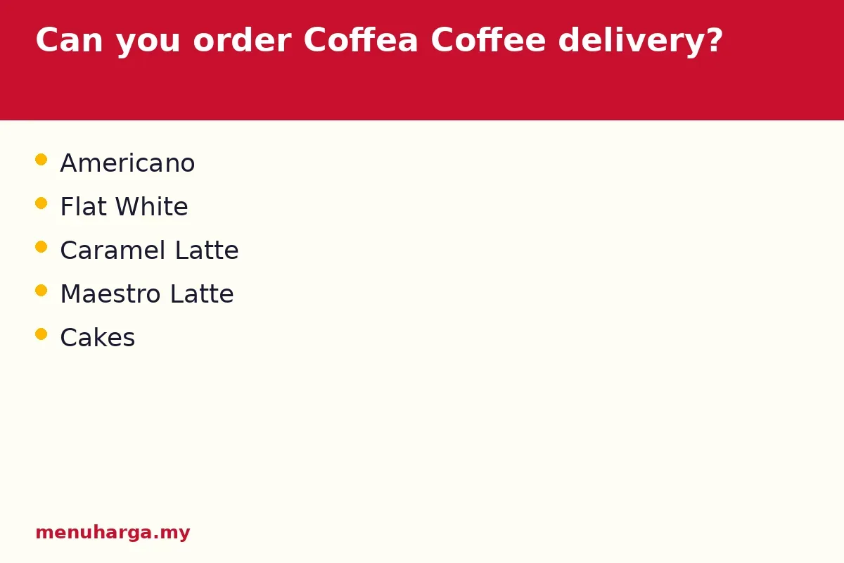 Can you order Coffea Coffee delivery?