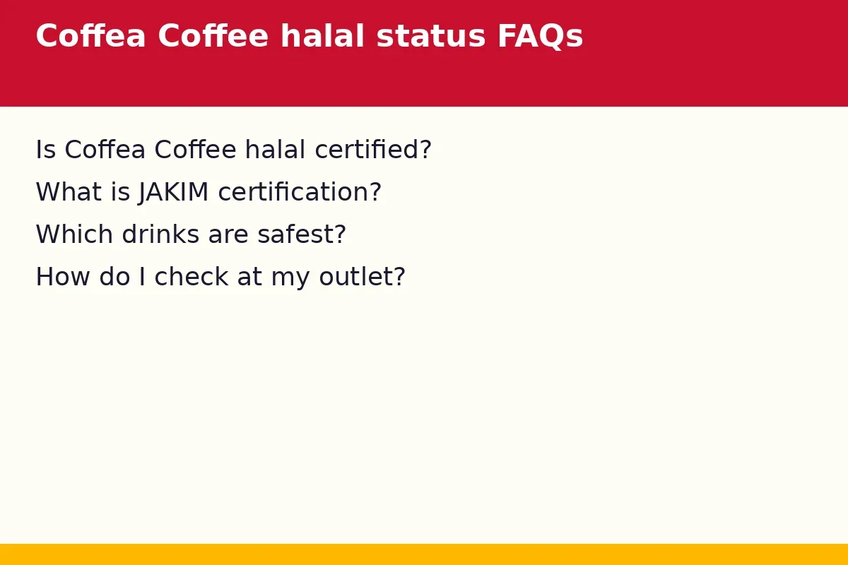 Coffea Coffee halal status FAQs