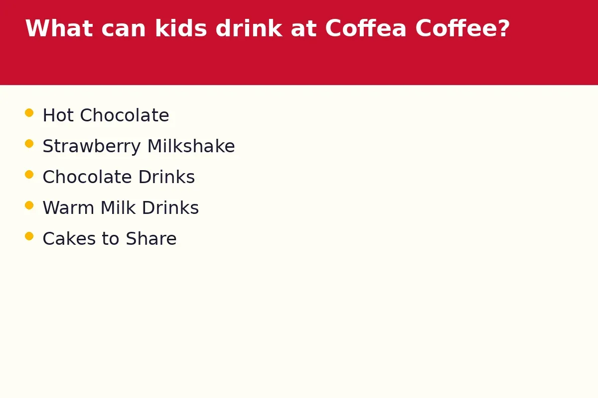 What can kids drink at Coffea Coffee?