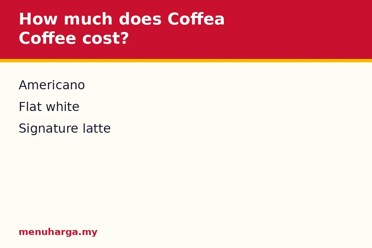 How much does Coffea Coffee cost in Malaysia?