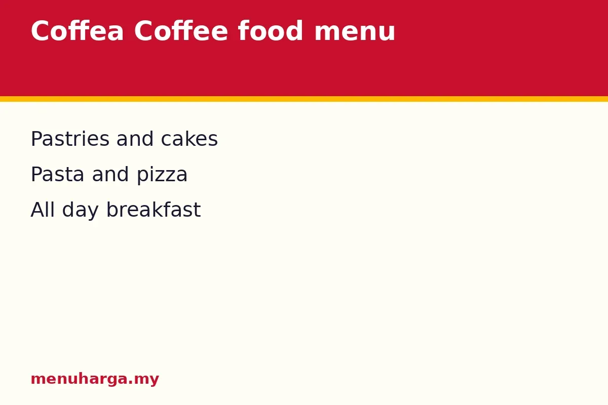 What food does Coffea Coffee serve?