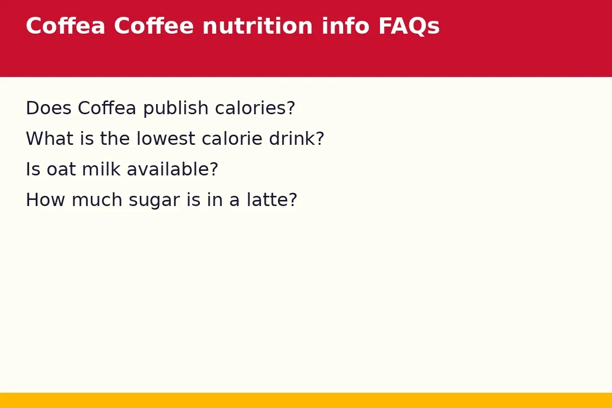 Coffea Coffee nutrition info FAQs