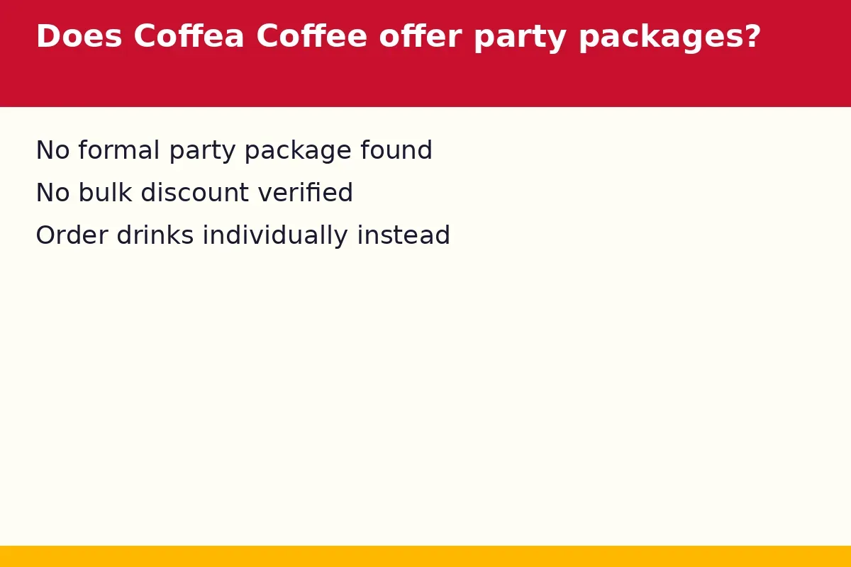 Does Coffea Coffee offer party packages?