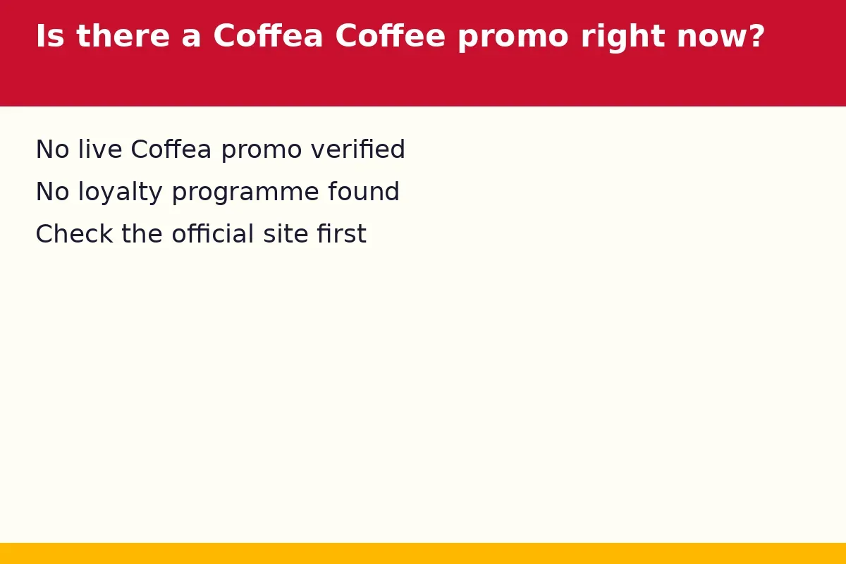 Is there a Coffea Coffee promo right now?