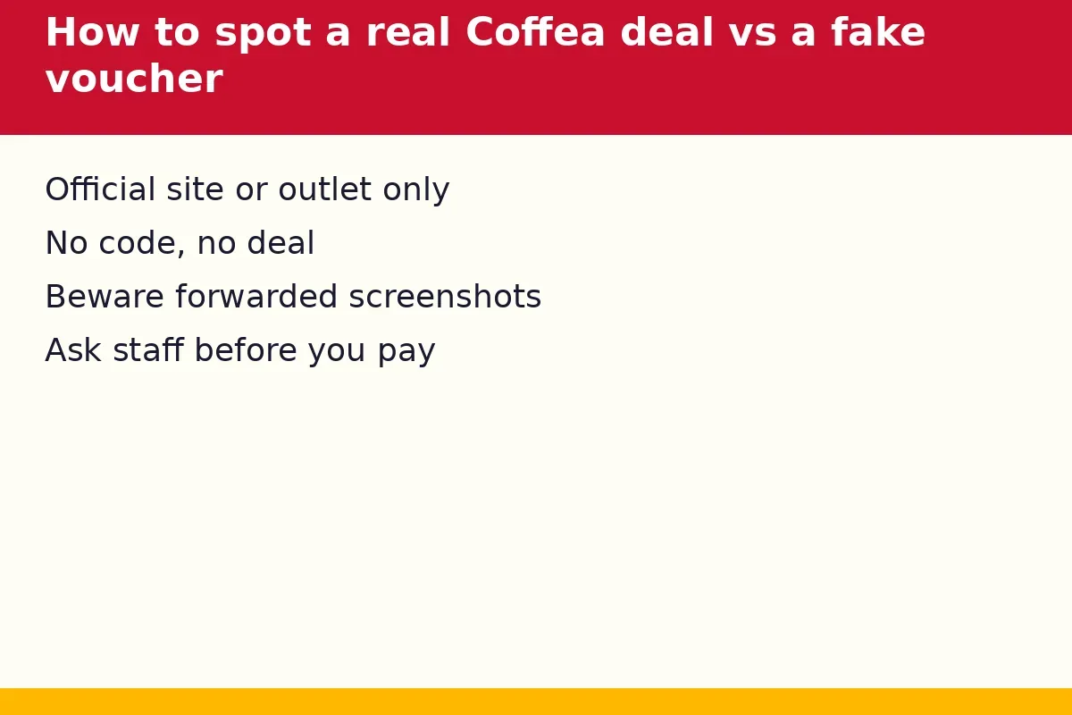 How to spot a real Coffea deal vs a fake voucher