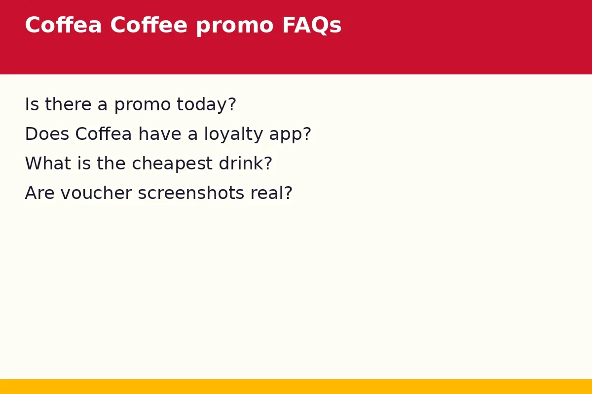 Coffea Coffee promo FAQs