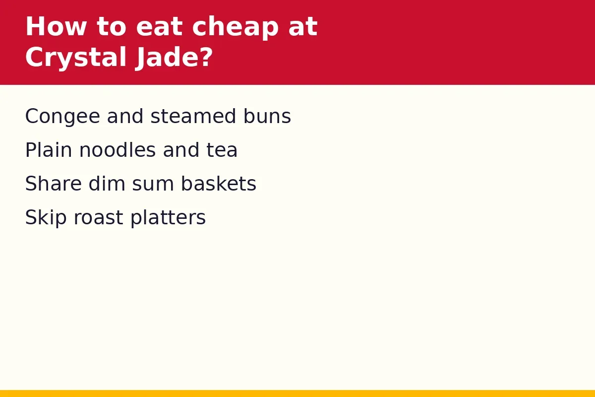 How do you eat cheap at Crystal Jade?
