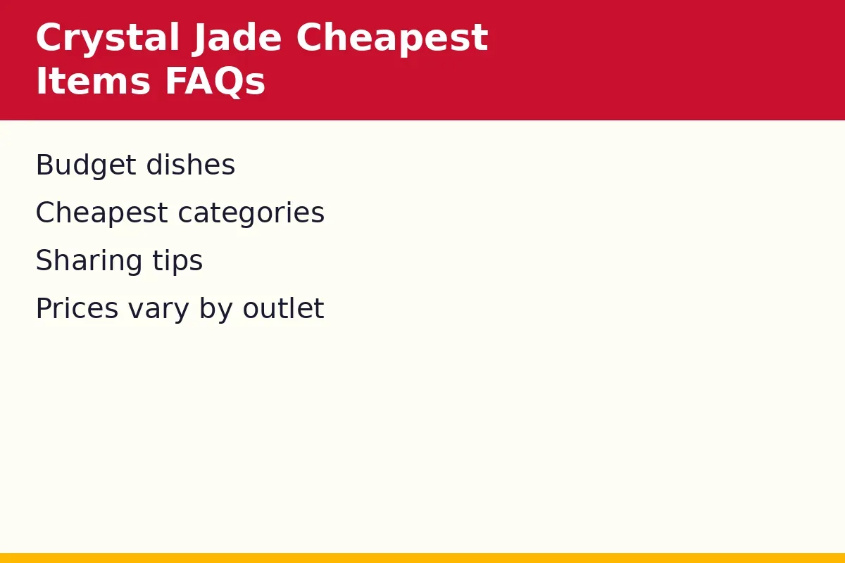 Crystal Jade cheapest items FAQs
