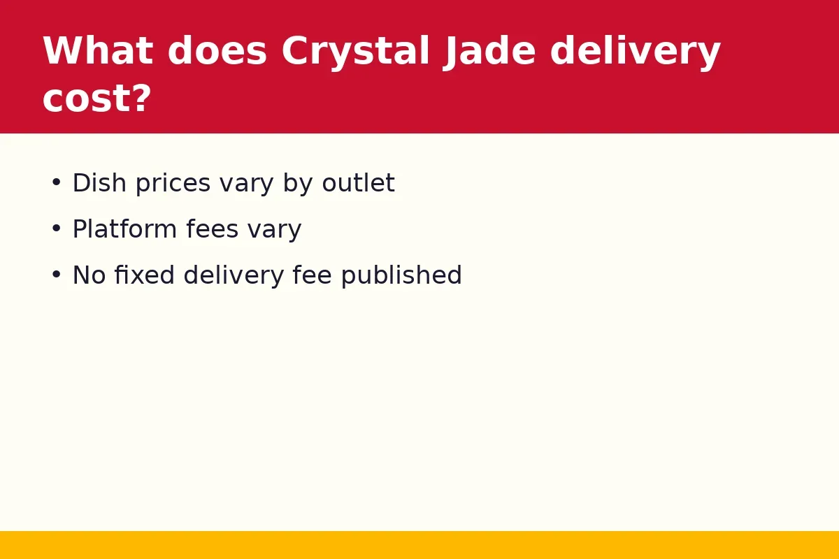 What does Crystal Jade delivery cost?