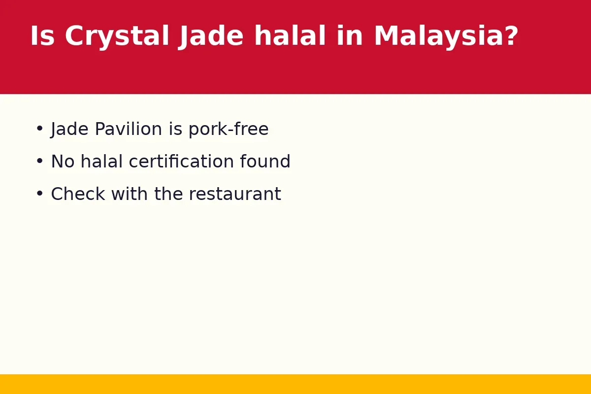 Is Crystal Jade halal in Malaysia?