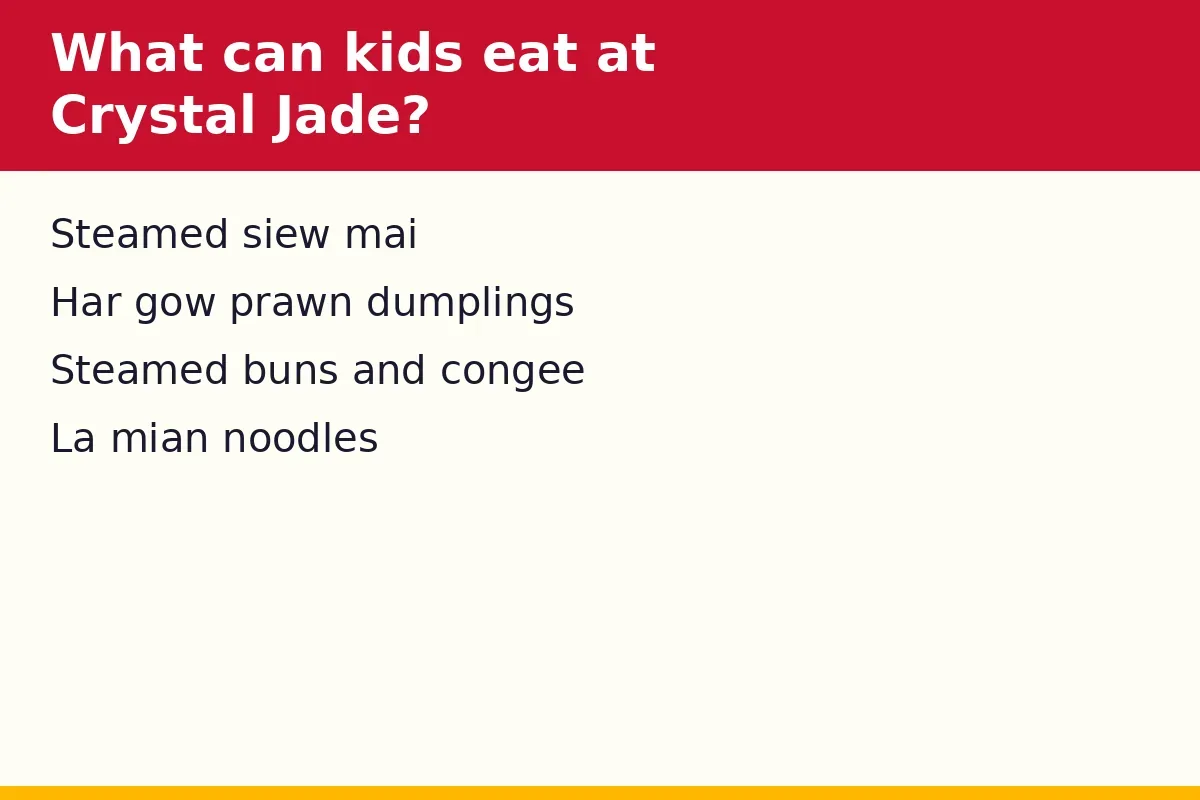What can kids eat at Crystal Jade?