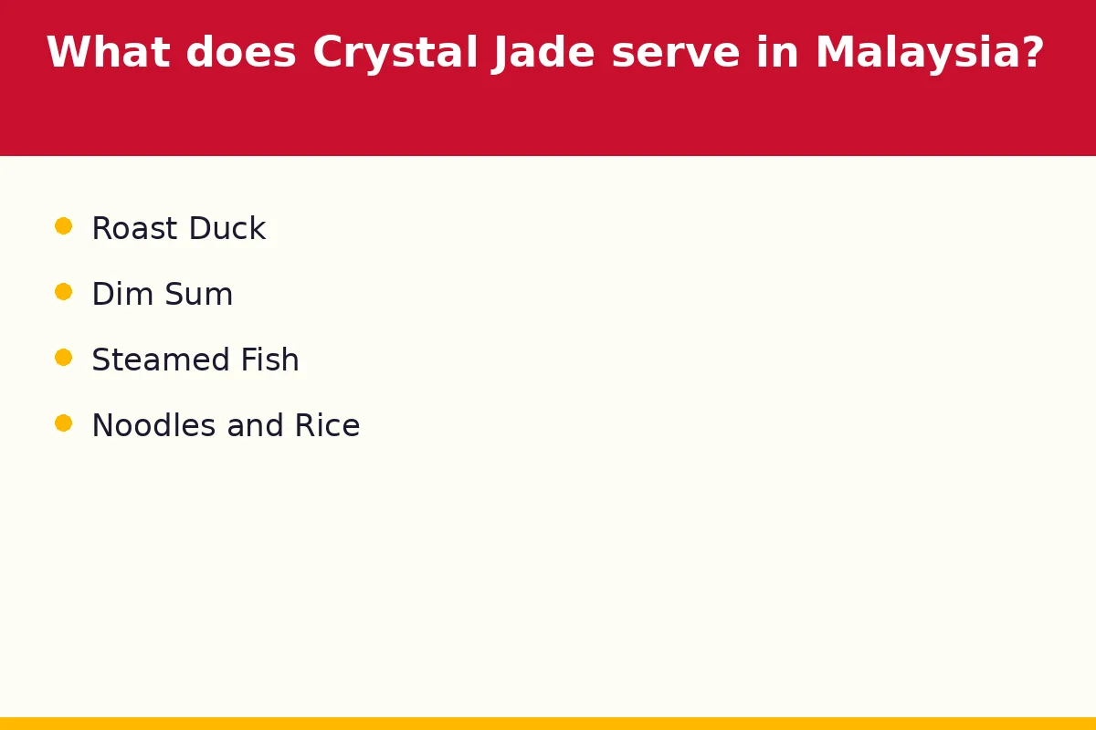 What does Crystal Jade serve in Malaysia?