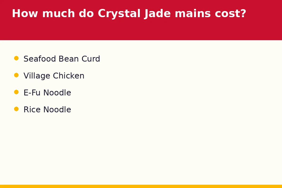 How much do Crystal Jade mains cost?