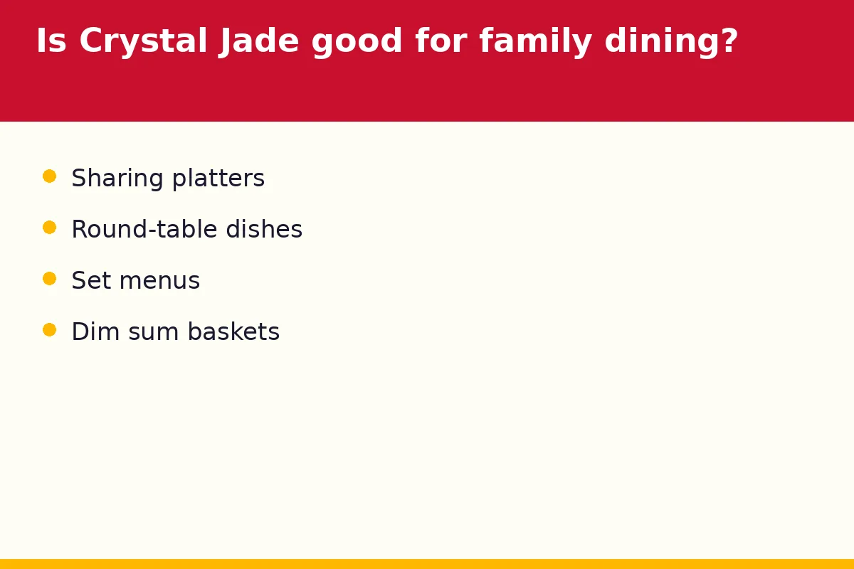Is Crystal Jade good for family dining?