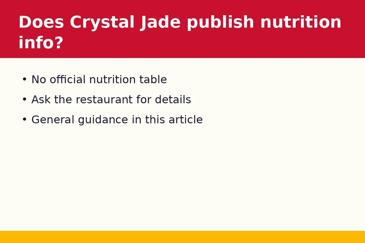 Does Crystal Jade publish nutrition info?