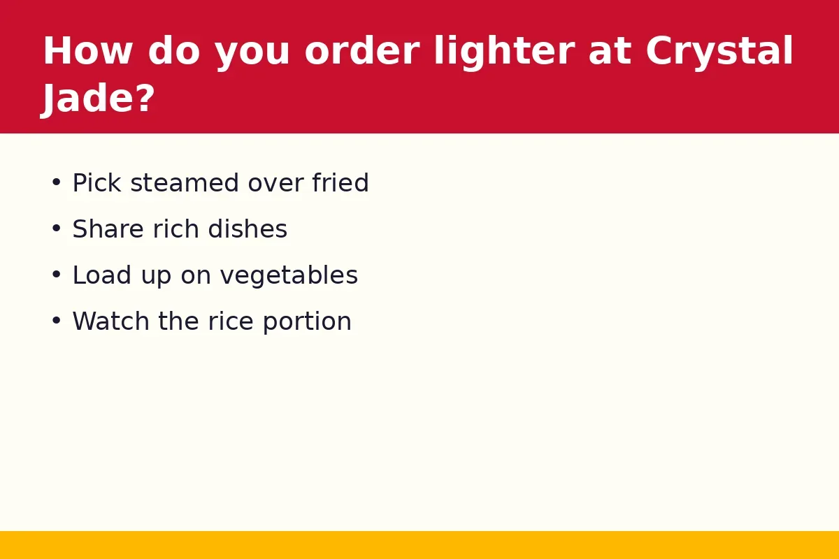 How do you order lighter at Crystal Jade?