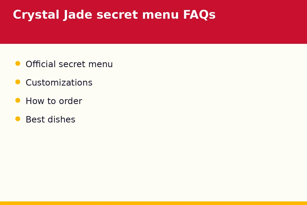 Crystal Jade secret menu FAQs