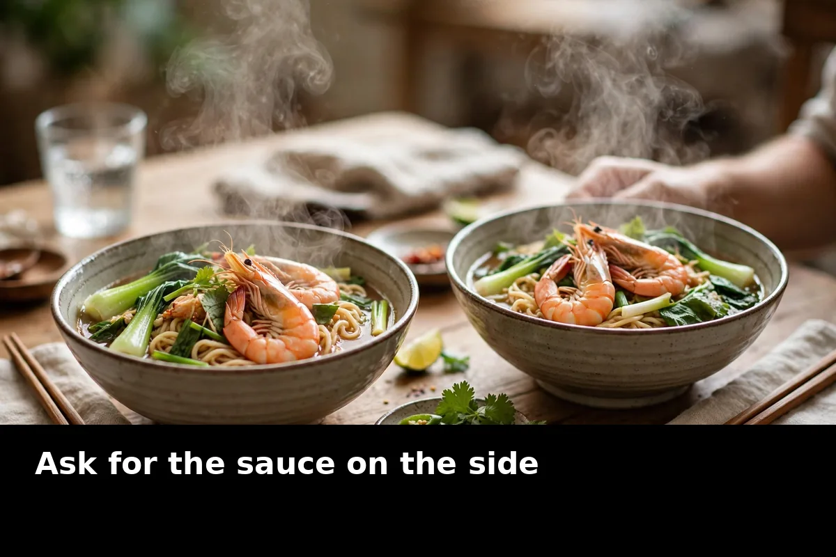 Ask for the sauce on the side